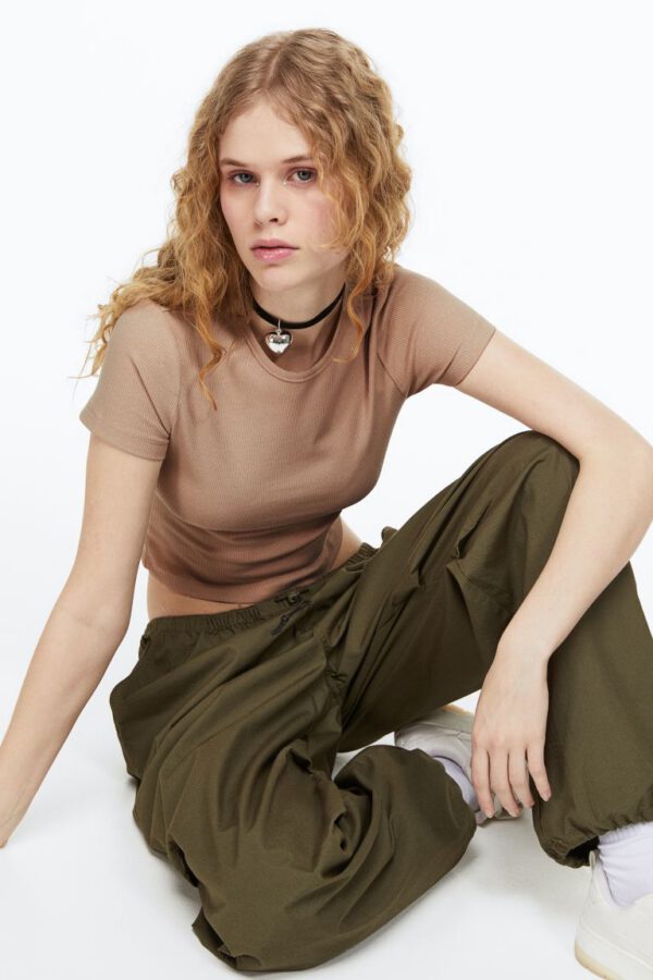 Cotton jersey top - 图片 2